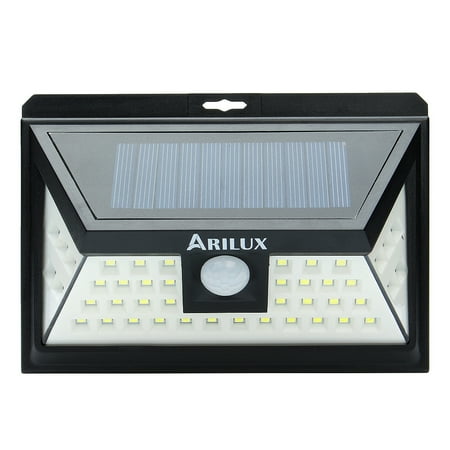 Super Bright Led Solar Garden Lights ARILUX Outdoor Solar Powered Wall Lights with Motion Night Sensor , 44 LED Super Bright Landscape Lighting Lamp for Garden Security ()