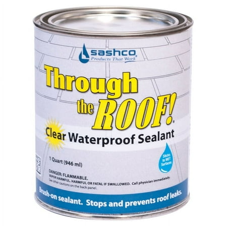 6-Pack of 1 qt Sashco 14003 Clear Through the ROOF! Sealant