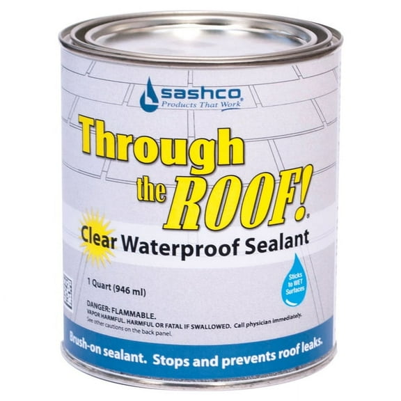 6-Pack of 1 qt Sashco 14003 Clear Through the ROOF! Sealant