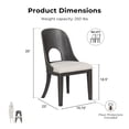 thumbnail image 3 of Furniture of America Cheri Bentwood Solid Wood Side Chairs, Set of 2, Ash Gray, 3 of 16