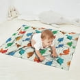thumbnail image 2 of White Cartoon Dinosaurs Pattern Blanket,Comfortable Soft Flannel Throw Blanket,All Season,Warm Lightweight Blankets for Sofa Bed Couch Living Room Chair,30"x40", 2 of 4