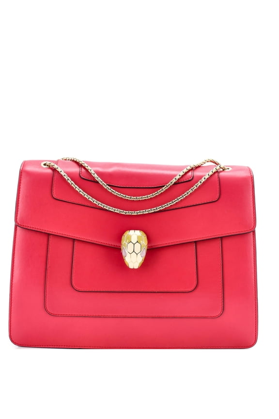 Pre-Owned Serpenti Forever Square Shoulder Bag Leather Medium By Rebag