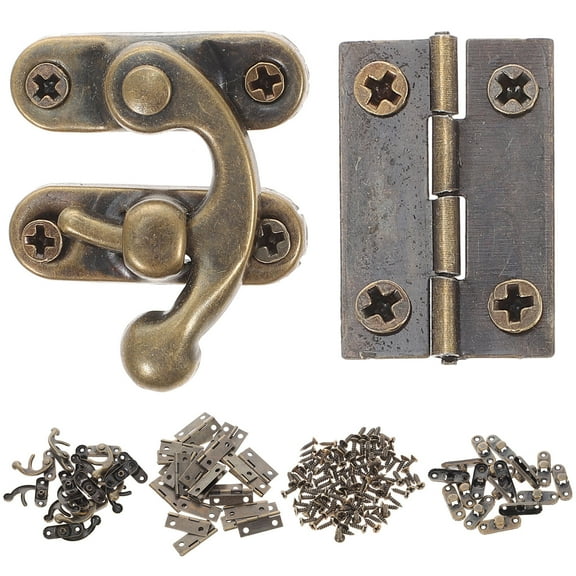 NUOLUX 1 Set Small Hinge Swing Arm Latch Antique Hasp Hinge Hardware Replacement