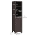 thumbnail image 3 of kleankin Tall Bathroom Storage Cabinet, Narrow Bathroom Cabinet, Brown, 3 of 10