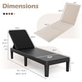 thumbnail image 3 of Costway Chaise Longue de Patio Fauteuil Inclinable avec Dossier Réglable à 3 Positions et Coussin Blanc, 3 of 7