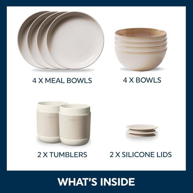 Corelle® Stoneware 12-pc Dinnerware Set, Oatmeal