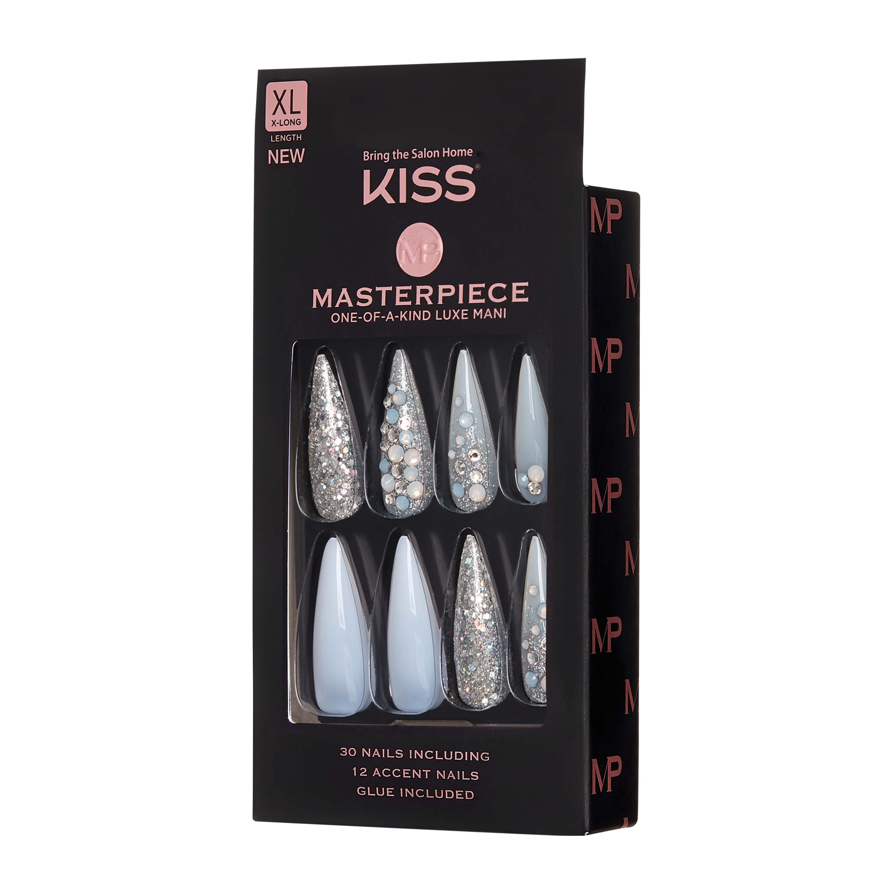kiss masterpiece one of a kind luxe mani tango extra long stiletto shape walmart com