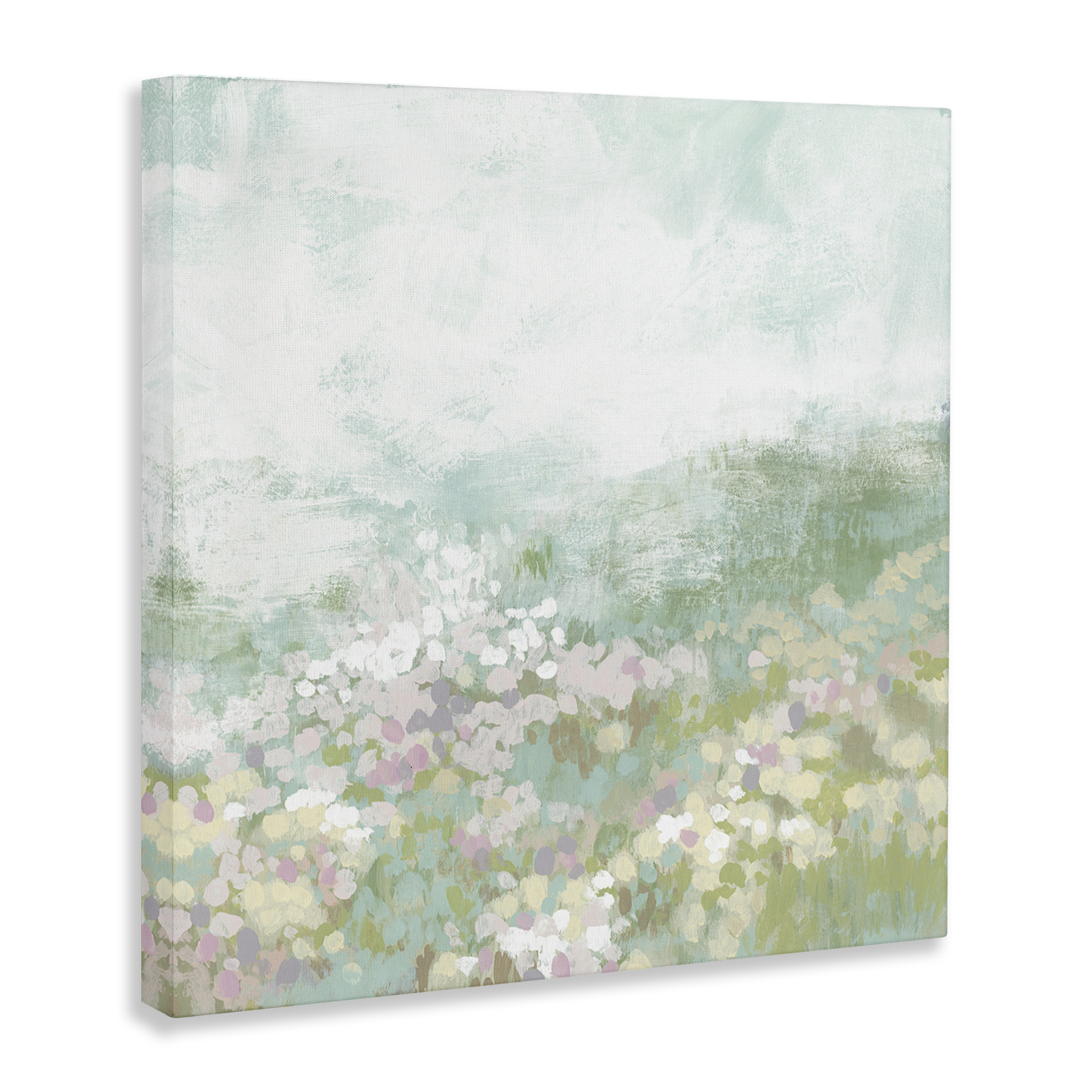Stupell Industries Rural Meadow Impression Landscape Painting Gallery Wrapped Canvas Art Print Wall Art, 24 x 24