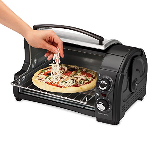 Refurbished Hamilton Beach 31334 Easy Reach Toaster Oven, Metallic