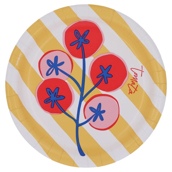 Way to Celebrate La Dolce Vita Summer Vibes Lunch Plates, 7", Multicolor, 24 Count