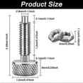thumbnail image 3 of 2 Pcs Hand Retractable Spring Plunger Stainless Steel Lock Out M6 Type Quick Release Pins For Rolling Toolbox Packout, 3 of 5