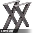 thumbnail image 4 of KFFKFF 28X24inch Set of 2 Steel Table Legs Stainless Metal Dining Table Legs (X-Shape/A), 4 of 9