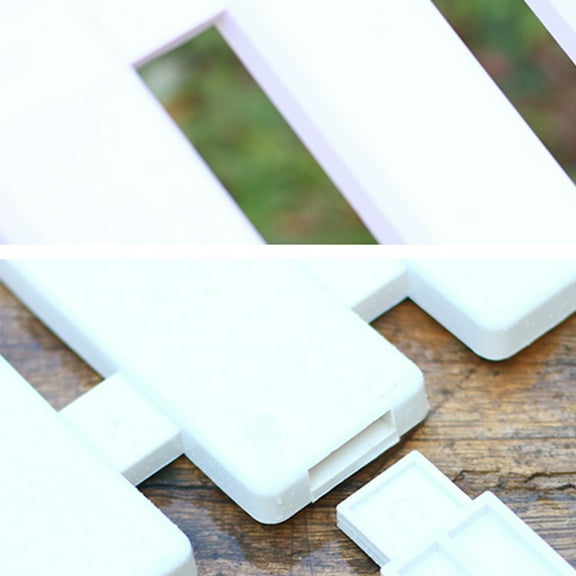 White Edgings Garden Picket Fence Ornamental Grass Lawn Flowerbeds Plant Borders for Indoor and Outdoor Villas 50*20cm