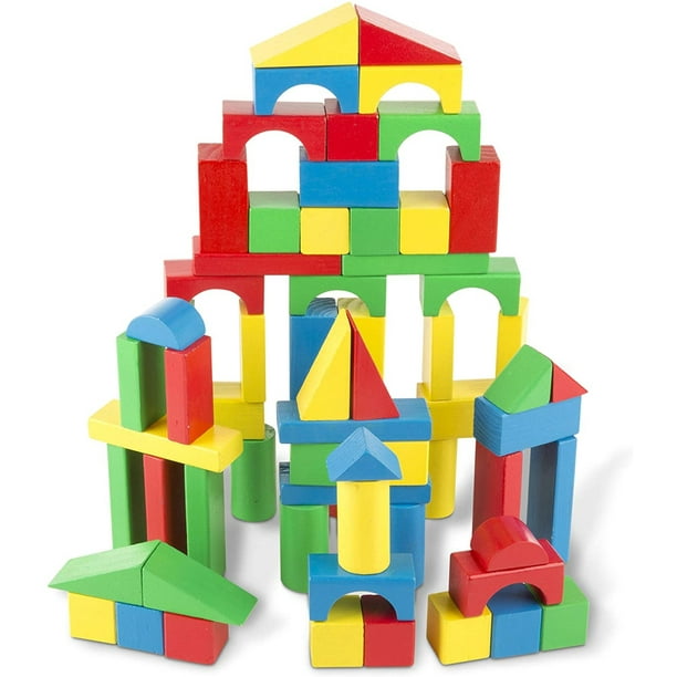 Juego de bloques de madera Melissa y Doug 100 piezas