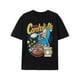 thumbnail image 2 of Camiseta negra de manga corta con diseño de maíz, cereal y dibujos animados de comedia estúpida, Leisure Tees, 2 of 7