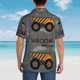thumbnail image 4 of Balery Construction Machines Camisas hawaianas de manga corta para hombre, camisas playeras de corte holgado, camisas de vacaciones con botones,Small, 4 of 7
