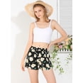 thumbnail image 3 of INSPIRE CHIC Pantalones Cortos De Playa De Verano Con Bolsillos De Cintura Elástica Casual Floral Para Mujer Negro L, 3 of 6