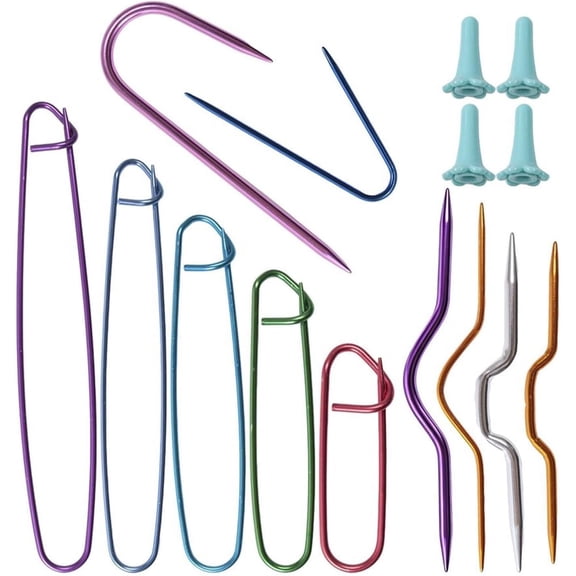 Knitting Cable Needles - Knitting Tool Needle Marker Aid, Practical Colorful Versatile Safety Pin,  for Sweaters Blankets DIY Tapestry Yarn Socks Crafting Projects Accessories