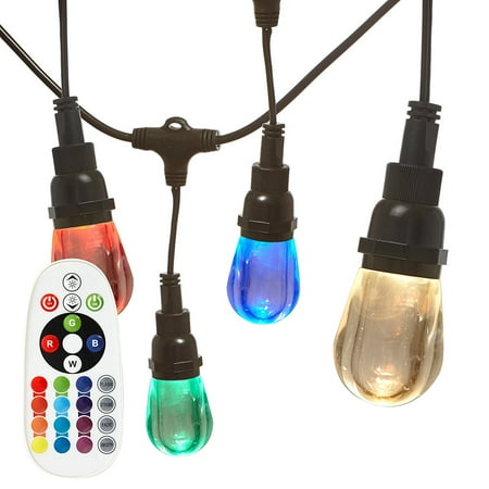 Newhouse Lighting Outdoor Led Color Changing Rgb String Lights With Newhouse Lighting Outdoor Led Color Changing Rgb String Lights With Weatherproof Technology Heavy Duty 18