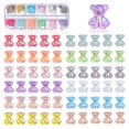 thumbnail image 1 of 60 piezas 3D lindo oso resina decoración de uñas, cristal Aurora Gummy Bear Nail Rhinestones diseño manicura decoración, uñas brillo gelatina adornos oso joya, 1 of 5