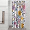 thumbnail image 2 of Pioneer Flower Floral Print Pattern Shower Curtain 36"x72" ,Bathroom Decorative Shower Curtains Set with 12 Hooks,Modern Waterproof Washable Shower Curtain, 2 of 6