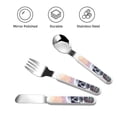 thumbnail image 3 of Kdxio Mist Sunflower Skull Toddler Utensils Set - Kids Silverware Set, Set Kids Utensils Set with Case for Preschooler Children, 3 of 8