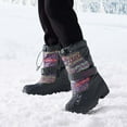 thumbnail image 5 of DREAM PAIRS Mid Calf Waterproof Winter Snow Boots Kamick for Big Kid Boys & Girls. color Grey/Multi, size 1., 5 of 6