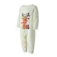 thumbnail image 4 of Elippeo Family Christmas Pajamas Matching Set, Elk Print Long-Sleeve Tops with Plaid Pants Sleepwear Set for Adult, Kid, Baby, Dog, 4 of 10