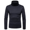 thumbnail image 1 of DPTALR Chemise Décontractée pour Hommes Col Roulé Manches Longues Blouse Pull Base Blouse, 1 of 4