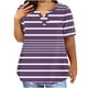thumbnail image 1 of Plus Size Mujeres Blusas Cuello en V Casual Suelto Verano Blusa de Manga Corta para el Uso Diario Y Casual, 1 of 5