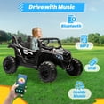 thumbnail image 5 of Joyracer 24 Volt Ride on Toys with Remote, 4WD Power UTV Wheels with 800W Motors, Bluetooth, Spring Suspension, LED Light, 3 Speeds, Black, 5 of 10