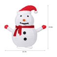 thumbnail image 3 of CHGBMOK Bright Christmas Snowman Decorations, Pre-Lit 40 LED Lighted Collapsible Snowman with Red Hat for Indoor Outdoor Xmas Garden Yard Home Party Decor, 3 of 7