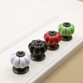 thumbnail image 3 of 10 ceramic doorknobs Vintage pumpkin, green, 3 of 4