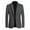 Gray, variant on Mens Suit Coat Solid Color Long Sleeve Jacket Button Up Lapel Loose Single-breasted Business Casual Coat with Pocket Black XXXL