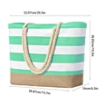 thumbnail image 3 of LEFXSMR Beach Bags for Women, Beach Bags Waterproof Sandproof with Striped Design, Portable Washable Tote Bag for Swim Pool & Outdoor Use, Green, 3 of 6