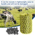 thumbnail image 2 of Electric Fence Polywire 660ft, with 50 Electric Fence Insulator and 1 Pcs Insulator Socket Tool, High Conductivity Weatherproof Rust Resistance 6 Steel Strands Electric F, 2 of 7