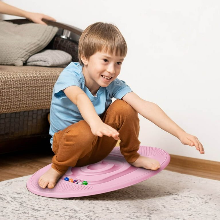 Kids Rocker Board Wobble Balance Board with Balls, Kids Balance