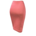 thumbnail image 2 of Thanth Women's Elastic Waist Band Streychy Midi Pencil Skirts (Plus Size Available), 2 of 4