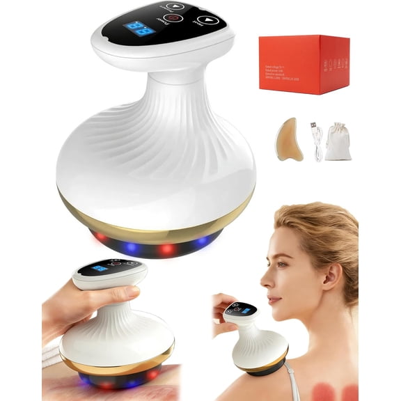 Cellulite Remover, Firmer, More Toned Skin, Deep Massage, Natural Skin Firmness, 9 Suction Levels & Heat, Rechargeable Helps Reduce Stretch Marks & Cellulite for Legs, Arms & Belly