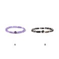 thumbnail image 3 of Guardurnaity de cristal para mujer, brazalete de cadenas de cuentas redondas, decoración sencilla de moda, adornos, joyería para novia, joyería Ropa, zapatos y accesorios Miscelánea Violeta, 3 of 6
