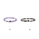 thumbnail image 4 of Guardurnaity de cristal para mujer, brazalete de cadenas de cuentas redondas, decoración sencilla a la moda, joyería para novia, decoraciones para Ropa, zapatos y accesorios Miscelánea Blanco negro, 4 of 6