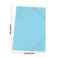 thumbnail image 2 of File Folder, Heavy Duty Macaron Thickened Tear-Resistant Plastic Document Organizer with Elastic Cord, Waterproof File Pocket, A4 Size 12.4" X 9.3", 1 Pack for School Office Business, 2 of 7