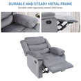 thumbnail image 6 of Bonzy Home Modern Comfort Reclining Chair Breathable Fabric Recliner Chairs, Gray, 6 of 8