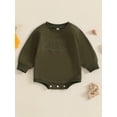 thumbnail image 4 of Mono de bebé tipo sudadera con bordado de letras clásico, manga larga y cuello redondo., 4 of 9