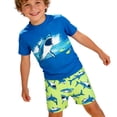 thumbnail image 2 of Character Boy Swimwear Sets Elastic Waistband for Easy on Bathing Suit Upf 50+ Swimwear Beach Holiday Top Z02 Blue 5-6 Years, 2 of 4