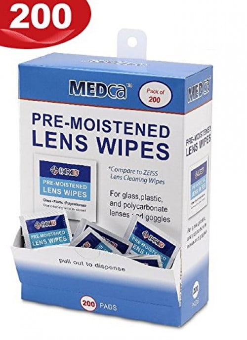 Premoistened Lens and Glass Cleaning Wipes Portable Travel Cleaner