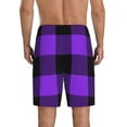 thumbnail image 6 of KLL Purple Buffalo Plaid for Men's 1-Pack Shorts,Sleep Pajama Shorts for Men Soft Pj Shorts Men's Pajama Bottoms Sleepwear -X-Large, 6 of 7