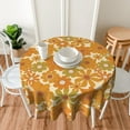 thumbnail image 3 of 70''s Retro Sunflower Tablecloth Funky Floral Round Tablecloth 60 Inch Waterproof Tablecloth for Party Picnic Tabletop Dining Room Indoor and Outdoor Dining Decorative Patio, 3 of 6