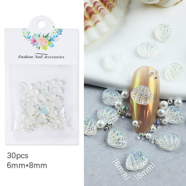 Abalorios de diamantes de imitación para decoración de uñas, gemas de resina Kawaii para manicura profesional, 18 piezas