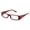 Red, variant on Newbee Fashion - Classic Squared Sleek Fashion Clear Glasses for Women